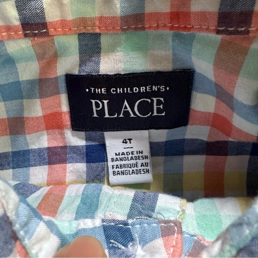 The Children’s‎ Place Toddler Boy Short Sleeve Button Down Shirt Size 4T